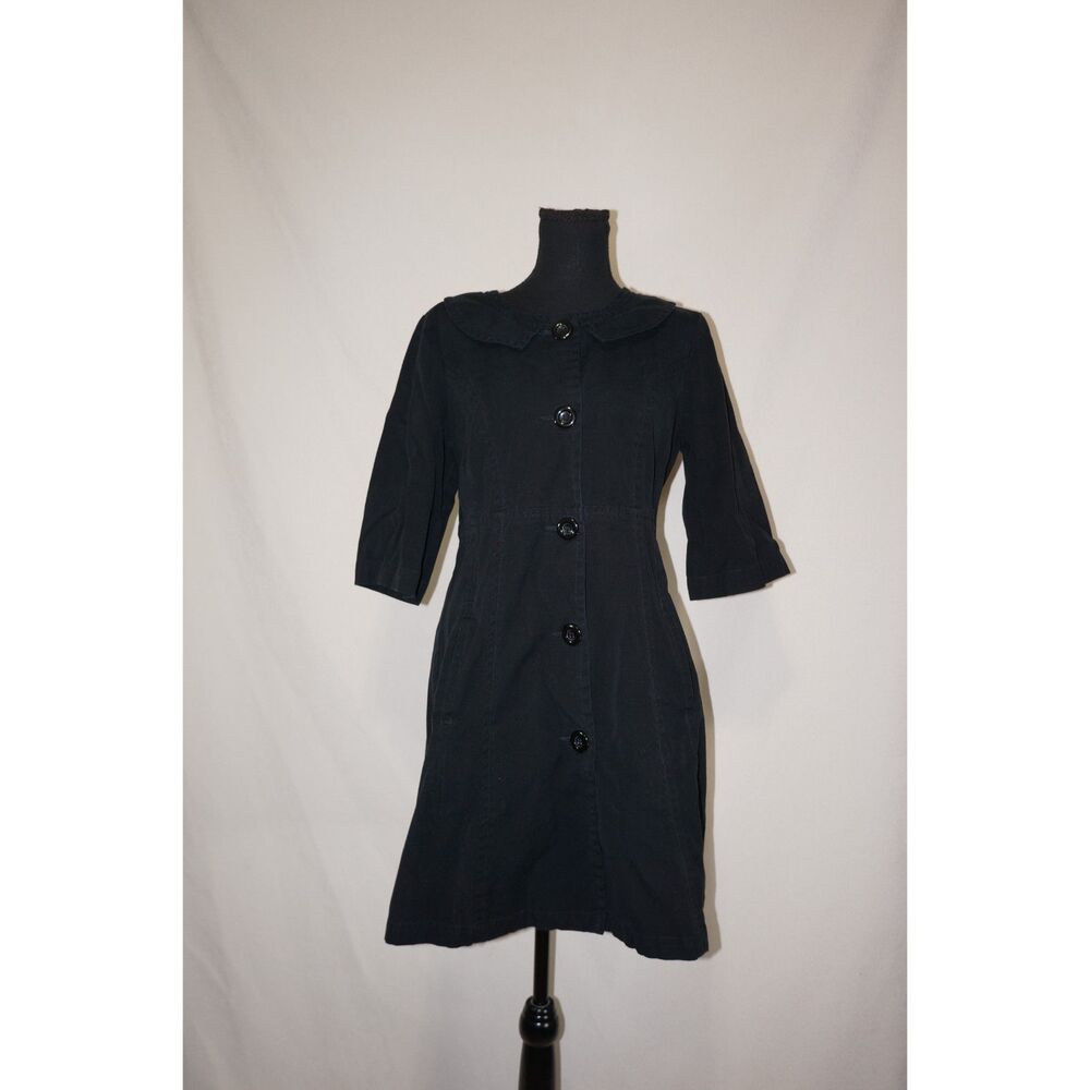 Tulle Anthropologie Brand Women's Black Vintage Inspired Cotton Jacket